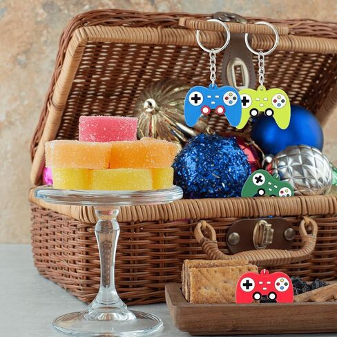 24PCS Video Game Party Favors, Mini Game Controller Keychains, Goodie Bags Keychain, Game Controller Theme Gift for Child Birthday Party, 8 Colors (24pcs) in Kuwait