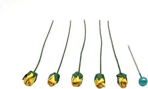 PL مجموعة من 100 Tiny Rose Buds Mulberry Paper Flower Rose-Set1 Craft Handmade Size 0.15 "سجل قصاصات صغير جدًا للعديد من مشاريع Card Craft (أصفر 143) in Kuwait