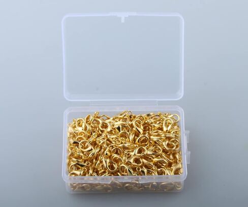 1 Box 200pcs Alloy Lobster Claw Clasps for DIY Craft Jewelry Making (12x6mm, Gold) in Kuwait