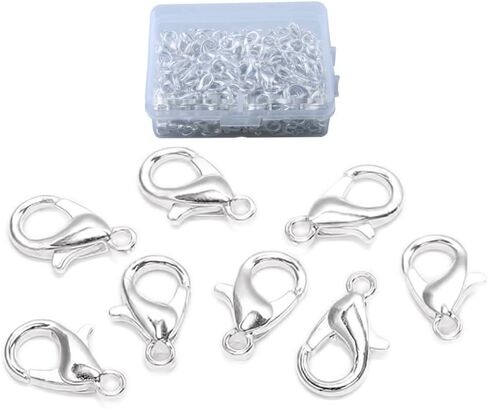 1 Box 200pcs Alloy Lobster Claw Clasps for DIY Craft Jewelry Making (12x6mm, Gold) in Kuwait