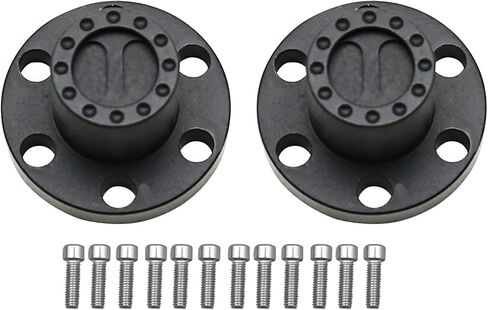 Metal 1.9 2.2" Wheel Rim Center Dust Cap 6 Holes for 1/10 RC Crawler Axial SCX10 TRX4 D90 Wheel Hub Caps Upgrade Parts (C Black) in Kuwait