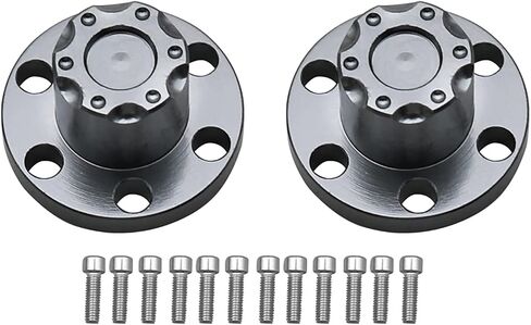 Metal 1.9 2.2" Wheel Rim Center Dust Cap 6 Holes for 1/10 RC Crawler Axial SCX10 TRX4 D90 Wheel Hub Caps Upgrade Parts (C Black) in Kuwait