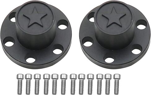 Metal 1.9 2.2" Wheel Rim Center Dust Cap 6 Holes for 1/10 RC Crawler Axial SCX10 TRX4 D90 Wheel Hub Caps Upgrade Parts (C Black) in Kuwait