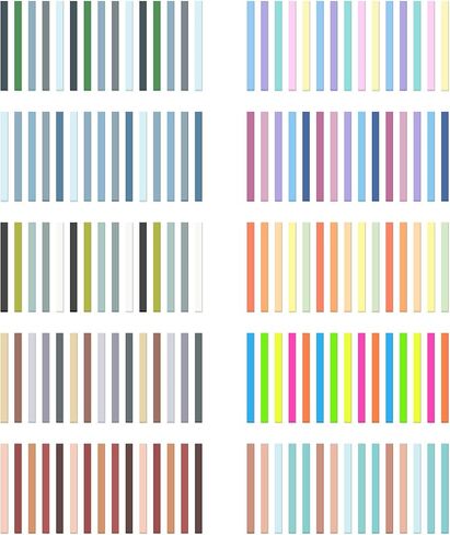 Temiary 1840 Sheets الشريط الشفافة الشفافة القابلة للإزالة ، مع تسليط الضوء على علامات تبويب "علامات" فهرس صفحات الشرائط ، الملاحظات اللزجة الجمالية لمستلزمات Office School (شريط طويل وقصير تمييز) in Kuwait