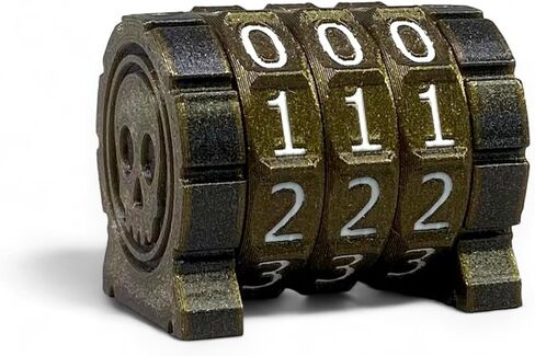 Life Counter Health Tracker for Board Games, TTRPGs, and Card Games with Skull Symbol, Compatible with MTG, 2 Gray Wheels with White Numbers in Saudi Arabia