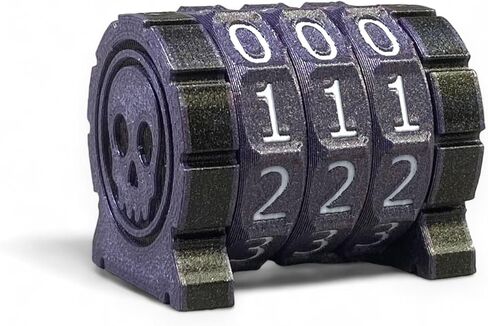 Life Counter Health Tracker for Board Games, TTRPGs, and Card Games with Skull Symbol, Compatible with MTG, 2 Gray Wheels with White Numbers in Saudi Arabia