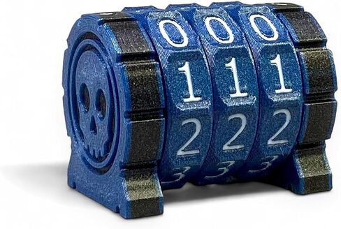 Life Counter Health Tracker for Board Games, TTRPGs, and Card Games with Skull Symbol, Compatible with MTG, 2 Gray Wheels with White Numbers in Saudi Arabia