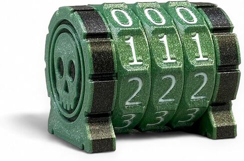 Life Counter Health Tracker for Board Games, TTRPGs, and Card Games with Skull Symbol, Compatible with MTG, 2 Gray Wheels with White Numbers in Saudi Arabia