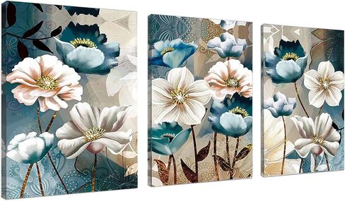 JATOK Diamond Painting Kits for Adults DIY Lotus Flowers Full Round Drill Cross Stitch Embroidery Pictures Arts Paint by Number Kits Diamond Painting Kits for Home Wall Decor （3 Sets in Kuwait