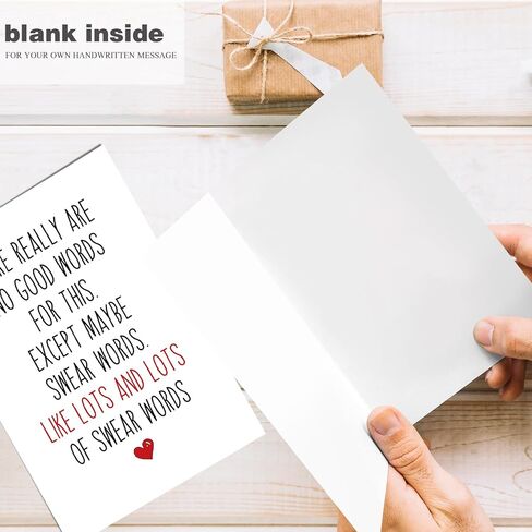 Funny Sympathy Card for Him Her, Humor Get Well Card for Men Women, Encouragement Card for Family Friends Coworker, Support Card, Only Swear Words in Saudi Arabia