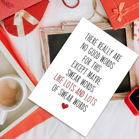 Funny Sympathy Card for Him Her, Humor Get Well Card for Men Women, Encouragement Card for Family Friends Coworker, Support Card, Only Swear Words in Saudi Arabia