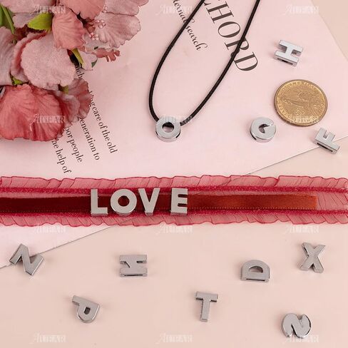 Auear ، Slide Charms Alphabet ALPHABET A-Z الحروف الأبجدية لأساور DIY معصمة الأساور صنع المجوهرات in Kuwait
