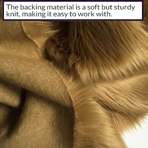 Bianna Caramel Dulce de Leche Faux Fur Fur ، خيارات واسعة 60 بوصة ، بائع أمريكي ، مواد شاج الفاخرة لصياغة ، الخياطة ، الأزياء ، الفراء ، ديكور المنزل (30 × 36 بوصة) in Kuwait
