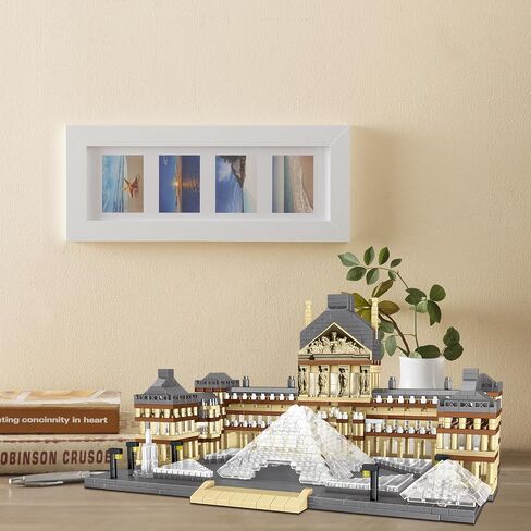 Paris Louvre Museum Model Building Blocks Set Micro Bricks World Famous Architecture Educational Toys for Kids Adults 3377 Piece Birthday in Saudi Arabia