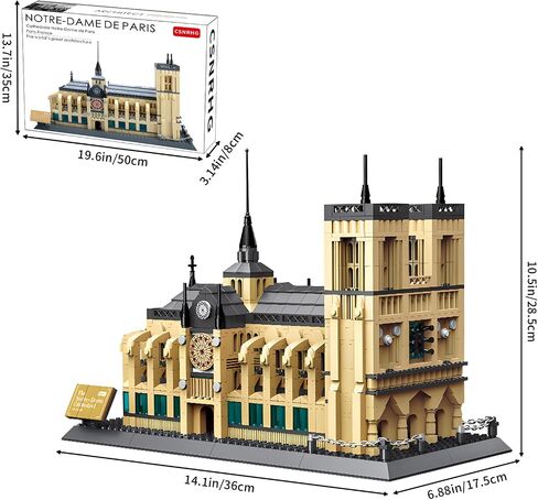 Paris Louvre Museum Model Building Blocks Set Micro Bricks World Famous Architecture Educational Toys for Kids Adults 3377 Piece Birthday in Saudi Arabia