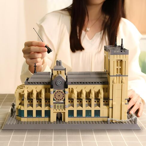 Paris Louvre Museum Model Building Blocks Set Micro Bricks World Famous Architecture Educational Toys for Kids Adults 3377 Piece Birthday in Saudi Arabia