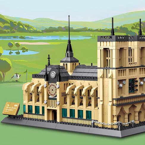 Paris Louvre Museum Model Building Blocks Set Micro Bricks World Famous Architecture Educational Toys for Kids Adults 3377 Piece Birthday in Saudi Arabia