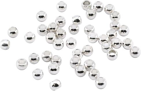 Beadalon Crimp Beads, Size #2, Silver Plated, 1 oz, Approx. 900 pc in Kuwait