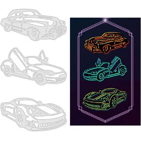 GLOBLELAND Racing Cars Cutting Dies Roadster Cutting Dies Stencils for DIY Scrapbooking Christmas Birthday Cards Making Album Envelope Decoration