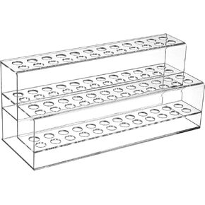 Yardwe 48 Holes Pen Display Stand ، 2 طبقة صافية أكريليك قلم رصاص حامل المكياج المكتب فرشاة تخزين فرشاة رف الحاجب رف رف الرف