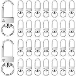 30 Pieces Silver Metal Lobster Claw Clasps, Swivel Lanyards Snap Hooks Key Chain Hooks DIY Claw Clasps for Jewelry Purse Jewelry Making Bags Keychain Connector Art Crafts