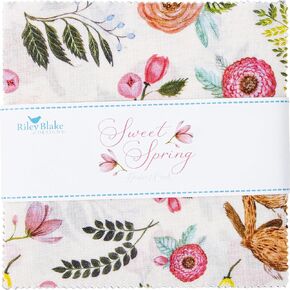 Hester & Cook Sweet Spring 5" Stacker 42 5-inch Squares Charm Pack Riley Blake Designs 5-15800-42