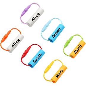 30PCS Backpack Name Tags for Kids,Child ID Tags,Waterproof Shoe Tags,Writable Blank Name Labels for Distinguish Children's Items(3 Color)