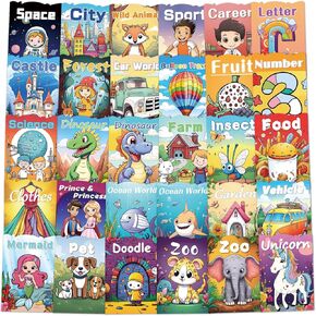 30Pcs Bulk Coloring Books for Kids Ages 2-4 4-8 8-12 Small Coloring Books for Kids Birthday Party Favors Gifts School Classroom Activity Supplies Holiday Goodie Bags Stuffers Includes Dinosaur Animal