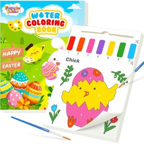Kids Paint with Water Coloring Books - Easter Crafts for Kids Toddlers, Mess Free Art Activities Games, Easter Basket Stuffers Toys, Gifts for Ages 3 4 5 6 7 8 Girls Boys