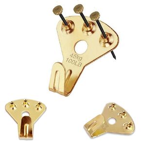 Picture Hangers, 120pcs Picture Hooks with Nails, FUZANWJ Picture Hanging kit, Wall Hangers, Wall Hanging Kit for Drywall/Wooden Wall, Holds 10-50 lbs