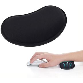 Wrist Rest for Mouse, Ergonomic Memory Foam Wrist Cushion Support Pad, Mouse Wrist Pad with Non-Slip Base for Typing Pain Relief, Office, Home, Gaming, Computer, Black