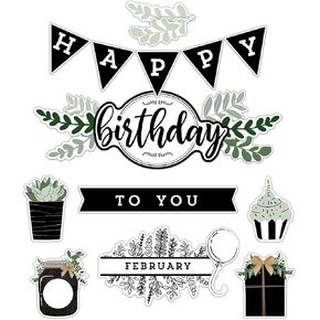 Carson Dellosa 62-Piece Farmhouse Classroom Birthday Calendar Bulletin Board Set, Classroom Birthday Chart With Happy Birthday Banner, Bulletin Board Cutouts, Farmhouse Classroom Decor