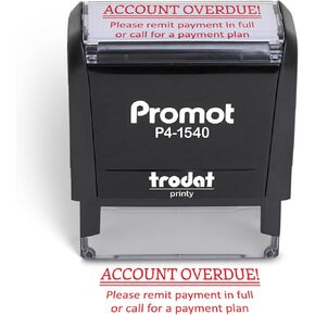 Promot Account Overdue! - Self Inking Rubber Stamp - Ink Stamps