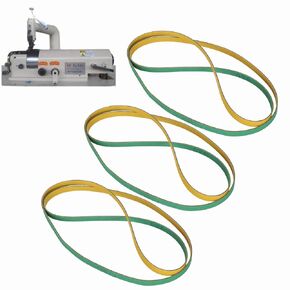 Pssopp 3pcs 37.8in Artificial Leather Flat Skiving Machine Belt for 801 & Golden Wheel 747 Machines