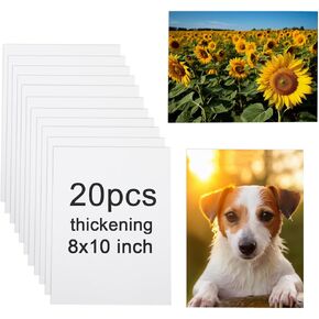 20 Pcs Sublimation Metal Photo Blanks 8"X10" X0.45mm Aluminum Photo Sign Blank Photo Metal Wall Sublimation Poster Frame Blanks