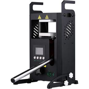 آلة الضغط على الحرارة مع شاشة LCD Dual Dhaval Plats 4 أطنان يدويًا الضغط على شاشة العرض الرقمية في الوقت الفعلي ، الأسود