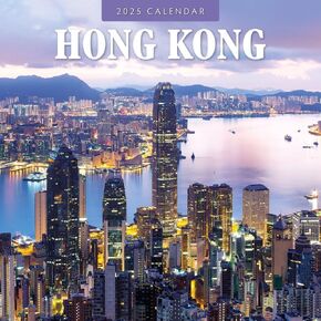 Red Robin 2025 Hong Kong Monthly Wall Calendar | 12" x 24" Open | Premium Thick & Sturdy Paper | Hangable 12 Month Calendar | Plastic Free | 4 Month Transition Page for 2024