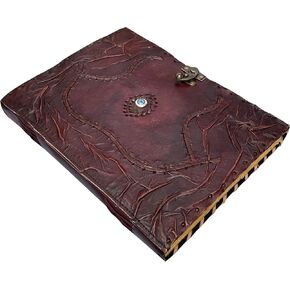 KMAAC HOCUS POCUS BOOK OF TOLLSS LEATHER JOULLE DECKLE EDGE PAPER Third Eye Grimoire Vintage Shadows فارغ