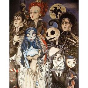 Generic DIYPAINTING 5D Diamond Art Painting by Number Kits Jack Skellington 16X20 Painting Cross Stitch Full Drill Crystal Rhinestone Embroidery Pictures Arts Craft for Home Wall Decor Gift
