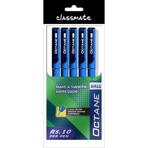 Classmate Octane Ball Pen (Blue)- Pack of 5