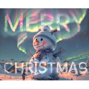 SKRYUIE 5D Christmas Snowman Diamond Painting Kits - DIY Diamond Art Kits for Adults Xmas, Full Round Drill - Crystal Cross Stitch - Adults Craft for Wall & Office Decor - 12x16 inch