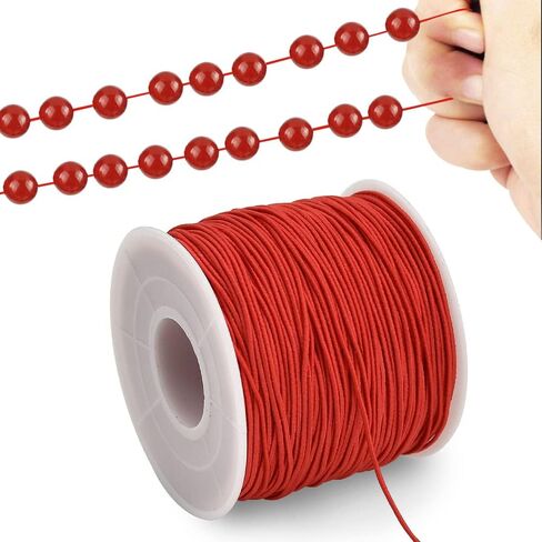 TONIFUL 1mm x 110 Yards White Elastic String for Bracelet Jewelry Making, Stretchy Cord for Bracelets, Rattail Macrame Necklaces Bulk Beading Thread Kumihimo in Kuwait