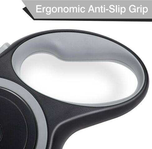 UrbanX Retractable Dog Leash for Medium and Large Working and Companion Dogs with Anti-Slip Handle. 15ft Strong Nylon Tape; One-Handed Brake, Pause, Lock - Gray in Kuwait