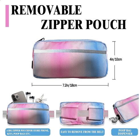 اليدين الحرة مقود الكلب مع حقيبة سحاب ، مقابض مبطنة مزدوجة-قابلة للتعديل حزام بونجي بيرجي الخصر للخدمة المتوسطة للكلاب الكبيرة المتوسطة مقابل المشي المشي لمسافات طويلة (25-120 رطلا ، وردي أخضر) in Kuwait