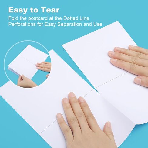 Maxgear Postcards Postcards Flant Distrable Cards Paper ، شكرًا لك على بطاقة Laser و INKJET ، البطاقات المثقبة للوزن الثقيل ، 4 بطاقات/ورقة قابلة للطباعة ، 100 بطاقات هدايا عيد الميلاد ، 4.25 "× 5.5" (3380) in Kuwait