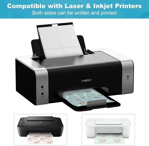 Maxgear Postcards Postcards Flant Distrable Cards Paper ، شكرًا لك على بطاقة Laser و INKJET ، البطاقات المثقبة للوزن الثقيل ، 4 بطاقات/ورقة قابلة للطباعة ، 100 بطاقات هدايا عيد الميلاد ، 4.25 "× 5.5" (3380) in Kuwait