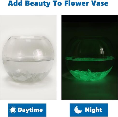 10LB Glow in The Dark Glass - 0.7-1.1" Natural Glow Glass Pebbles for Outdoor Garden Landscaping Walkway & Indoor Decorative Glowing Glass for Aquarium Fish Tank Halloween Decor DIY Green in Saudi Arabia