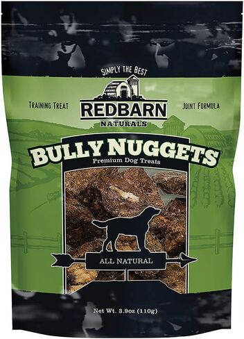 Redbarn All-Natural Bully Nuggets Healthy Dog Training Treat Bites - Grain-Free Beef Lung Made in USA for Small Medium Large Breeds - Nutritious Soft Real Meat Chew Snacks - 3.9 oz Bag in Saudi Arabia