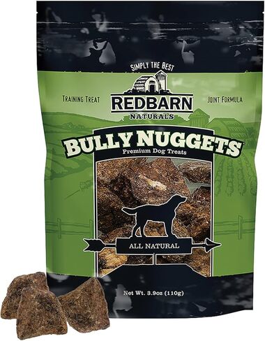 Redbarn All-Natural Bully Nuggets Healthy Dog Training Treat Bites - Grain-Free Beef Lung Made in USA for Small Medium Large Breeds - Nutritious Soft Real Meat Chew Snacks - 3.9 oz Bag in Saudi Arabia