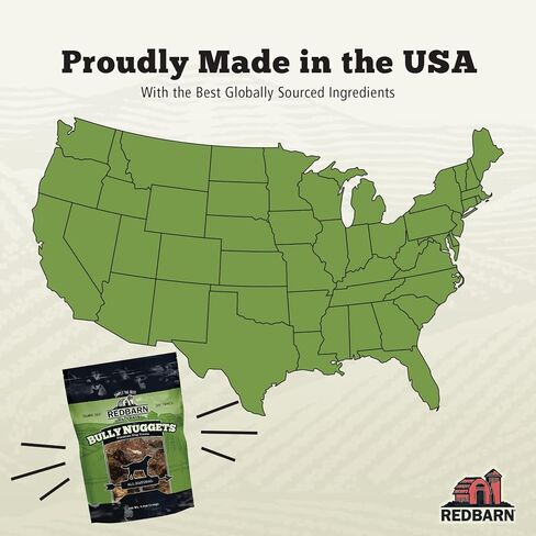 Redbarn All-Natural Bully Nuggets Healthy Dog Training Treat Bites - Grain-Free Beef Lung Made in USA for Small Medium Large Breeds - Nutritious Soft Real Meat Chew Snacks - 3.9 oz Bag in Saudi Arabia